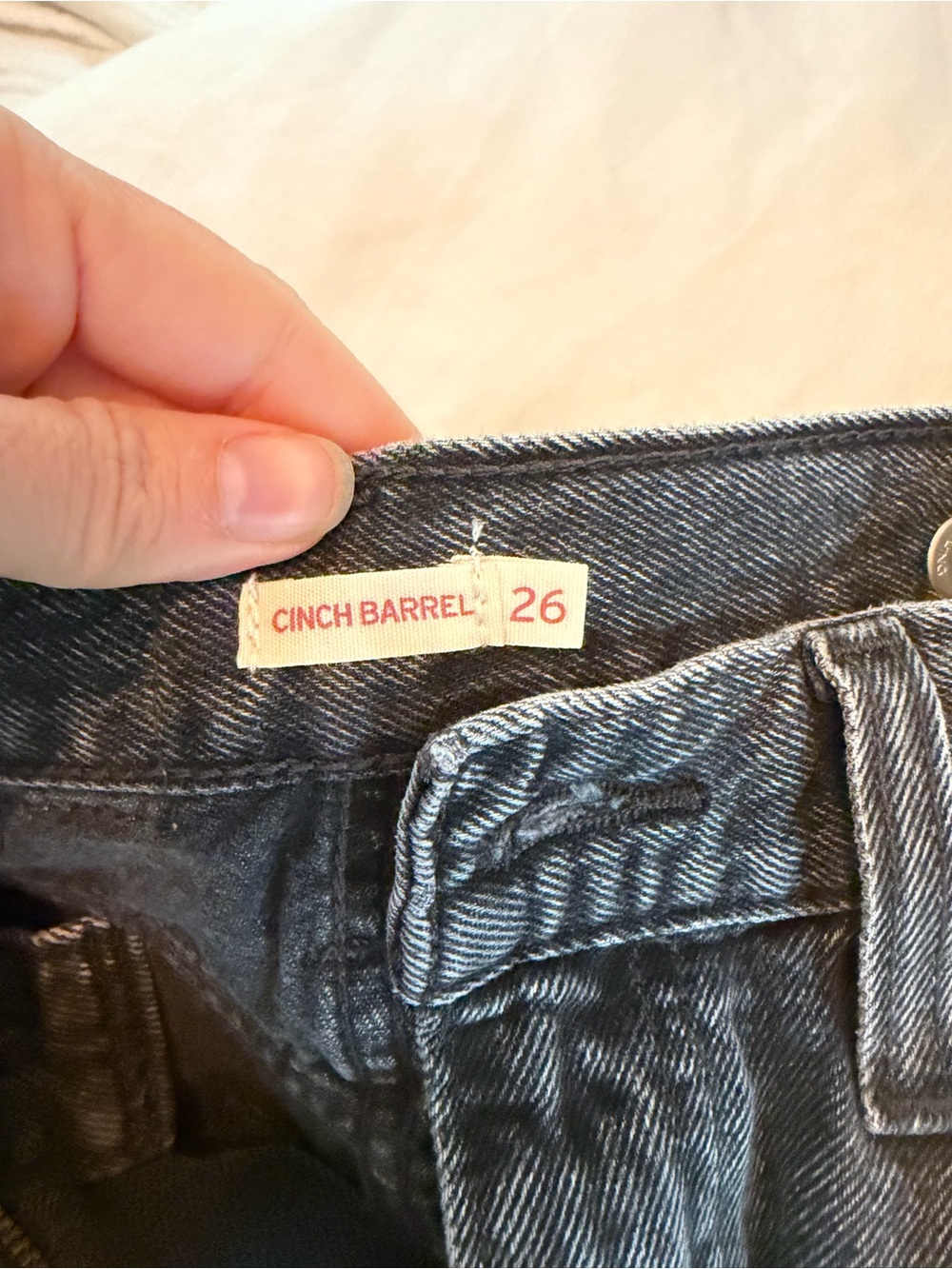 Cinch Barrel Black Denim Jeans - Size 26 Levi’s